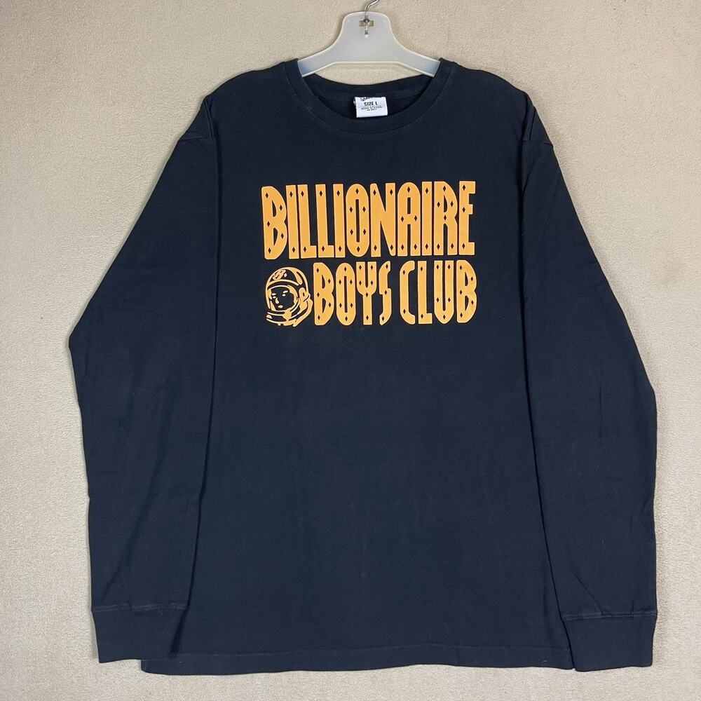 Billionaire‎ Boys Club T Shirt Mens L Black Interplanetary Games Long Sleeve Tee